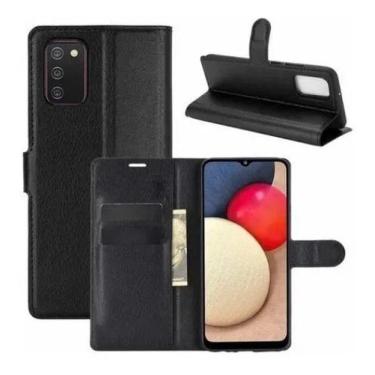 Imagem de Kit A03S Capa Carteira Samsung Galaxy A03S + Pelicula 3D de Vidro - MB