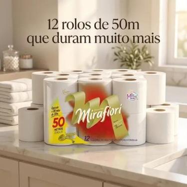 Imagem de Papel Higienico Folha Dupla Alto Padrao 50m x 10cm PT 12 RL Mirafiori