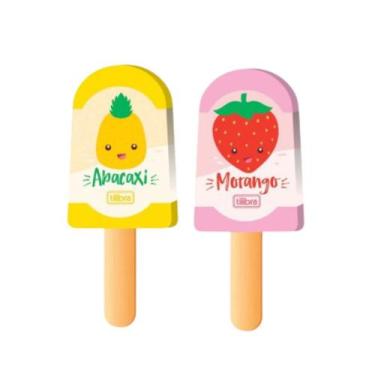 Imagem de Borracha FoFa Picolé com Cheirinho de Fruta Tilibra - Unidade/Kit, ABA