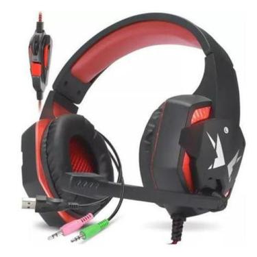 Imagem de Headphone Gamer USB com Microfone LED Iluminação Azul EXBOM - HF-G600