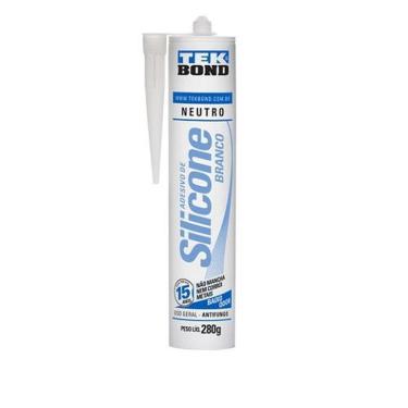 Imagem de Silicone Neutro 280g Adesivo Selante para Vedação em Diversos Substratos Branco Tekbond