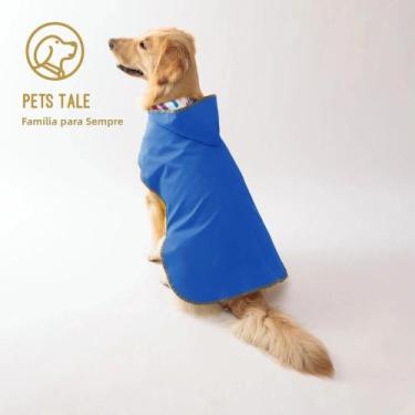 Imagem de Capa De Chuva Amarela De Dupla Camada Para Cães, Jaqueta Pet Estilosa 