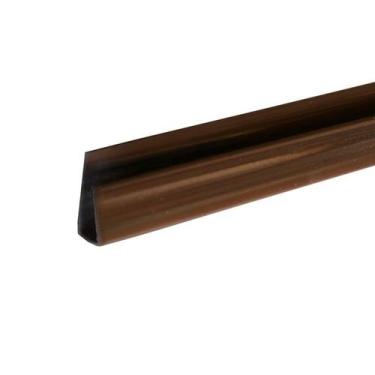 Imagem de Kit 75m de Acabamento Perfil "U" p/Forro PVC 3CMX3M Marrom/Mogno Barir