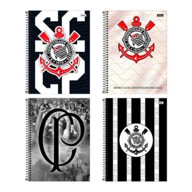 Imagem de Caderno Espiral Foroni Universitário Capa Dura Corinthians 15 Matérias