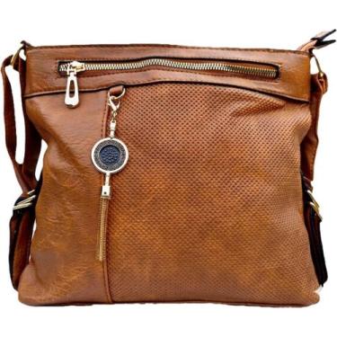 Imagem de Bolsa Feminina Alça Transversal Tiracolo Elegante Couro Pu - Bolsas Co