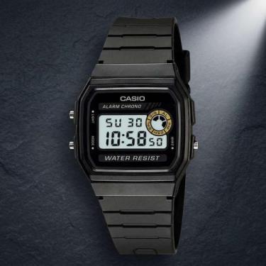 Imagem de Relógio Pulso Casio Vintage Digital Preto Quadrado Classico Casual Peq