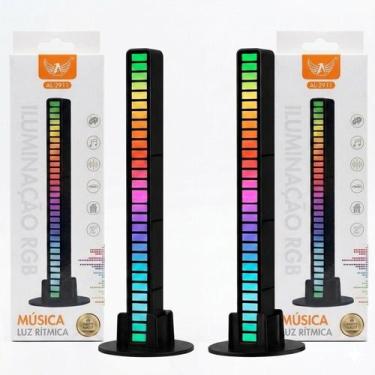 Imagem de KIT 2 Barra LED Rgb Som Automotivo E Quarto Gamer Com Sensor - Altomex