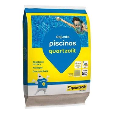 Imagem de Rejunte Piscina Quartzolit Azul Celeste Cimentício 5kg Antim - Congrat