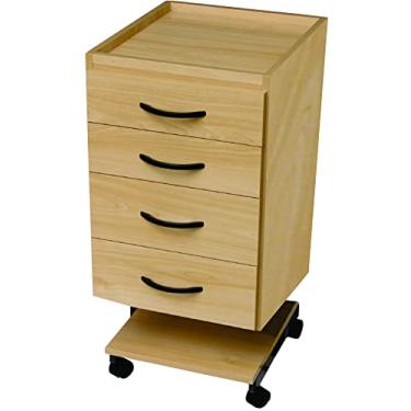 Imagem de Carrinho Auxiliar com 4 Gavetas, cor Marfim, Multicolorido, Trident, CA-2