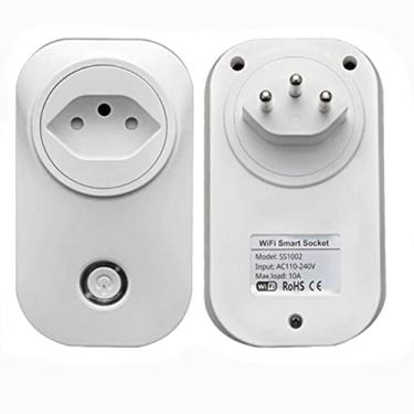 Imagem de Tomada Inteligente Smart Plug Wi-Fi 10A Ligue ou Desligue seus Eletrodomésticos Através do Celular Compatível com Alexa 110V