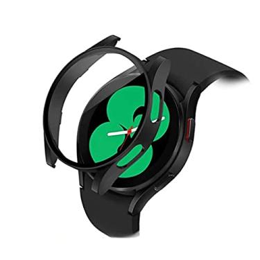 Imagem de Capa Bumper Silicone + Película Compatível com Galaxy Watch4 BT LTE (44mm, Preto)