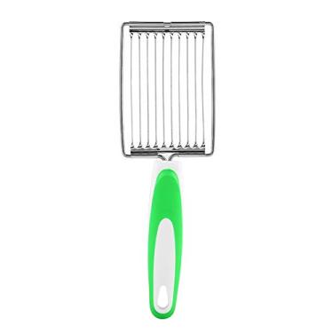 Imagem de Cortador de carne de aço inoxidável para almoço, presunto, frutas, tomate, queijo, ferramenta macia para corte de alimentos para cozinha (verde)