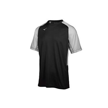 Imagem de Camiseta de beisebol Mizuno Aerolite Crew, Black-grey, Youth Medium
