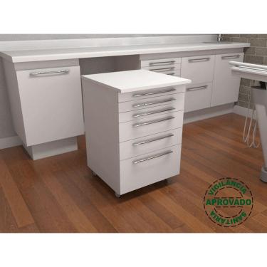 Imagem de Mesa Auxiliar Para Dentista 5 Gavetas - Deki Premium