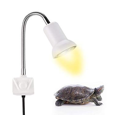 Imagem de HIOD Lâmpada de réptil UVA+UVB anfíbios lagartos tartarugas lâmpada de aquecimento lâmpada de tartaruga acinturando luz UV, 75w