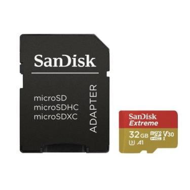 Imagem de Cartão De Memória 32Gb Sandisk Microsd Extreme C10 U3 V30 100Mb/S