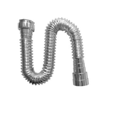 Imagem de Sifão Sanfonado Multiuso Roscado 72cm - Rosquear e Pronto! Metalizado