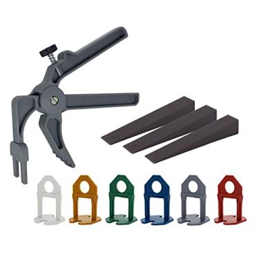 Imagem de Kit Piso Porcelanato 600 Espaçador + 100 Cunha + Alicate Nylon (2 mm)