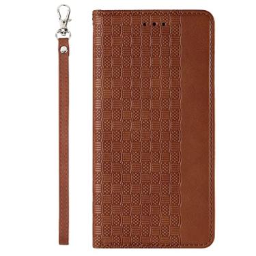 Imagem de YINGDAFENG Capa carteira para iPhone 14 Max, capa flip de couro PU com compartimentos para cartão e suporte para visualização e proteção da câmera fivela magnética alça de pulso à prova de choque capa interna de TPU TPU (poliuretano termoplástico)