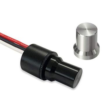 Imagem de Oznium Mini botão de regulação de intensidade de luz LED com interruptor de controle rotativo – regulação pwm para LEDs de 12 – 24 V, totalmente à prova d'água, dim até 4,8 A a 12 V ou 2,4 A a 24 V: carro automotivo, marítimo, luzes de baixa tensão sob armário