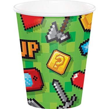 Imagem de Creative Converting Copo de festa de videogame, 266 ml, multicolorido