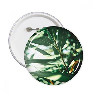 Imagem de Broche redondo de folha verde planta natureza foto broche emblema acessório decoração 5 peças