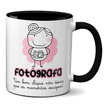 Imagem de Caneca Fotógrafa Um Bom Clique Eterniza Os Momentos Presente (Preta)