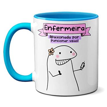 Imagem de Caneca Enfermeira Apaixonada Por Puncionar Veias! Presente (Azul)