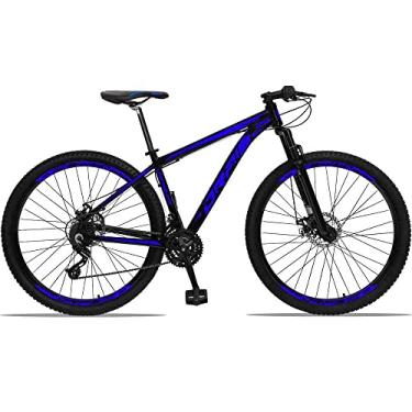 Imagem de Bicicleta Aro 29 Drais 21v Câmbio Shimano Freio a disco MTB Aluminun PRETO+AZUL 19