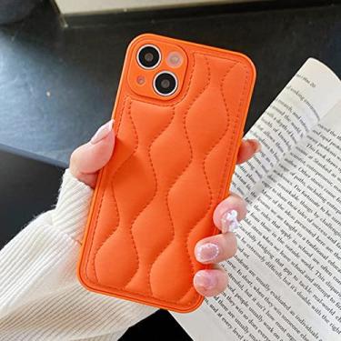 Imagem de Estojo de tecido para jaqueta fashion Wave Down para iPhone 13 Pro Max X XR 12 11Pro XS Max Candy Color Silicone Soft Fabric Cover, orange, for iphone XS