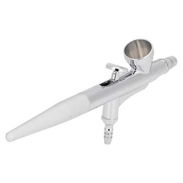 Imagem de Conjunto de aerógrafo, kit de pintura em spray, modelo de pistola de pulverização de ação única, gatilho de ar, pistola de pintura para controle de pintura para iniciantes ou artistas avançados (calibre 0,4 mm), revestimento de tinta e tratamento de parede