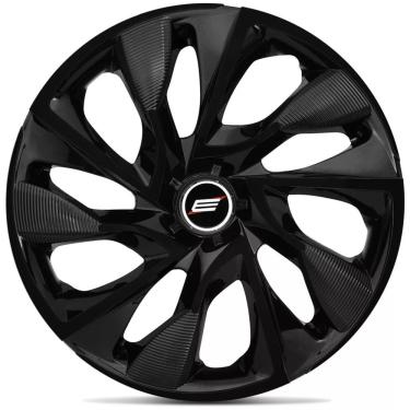 Imagem de Calota Esportiva DS4 Black Aro 13 Universal Encaixe Preto