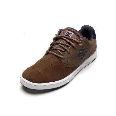 tênis couro dc shoes switch marrom