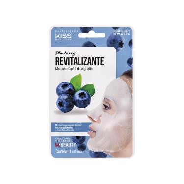 Imagem de Máscara Facial de Algodão Kiss NY Blueberry Revitalizante com 1 unidade 1 Unidade