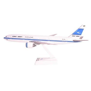 Imagem de Flight Miniatures Kuwait 777-200 avião modelo escala 1:200 - plástico snap-fit modelo avião - réplica colecionável de aeronaves Kuwait Airlines - Parte #ABO-77720H-019