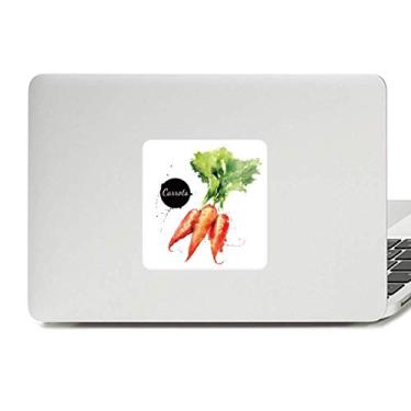 Imagem de Adesivo de vinil para laptop com estampa de cenoura vegetal saboroso e saudável para aquarela