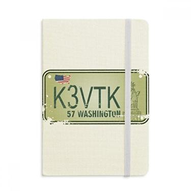Imagem de Caderno padrão de número de carro americano dos EUA oficial de tecido capa dura diário clássico