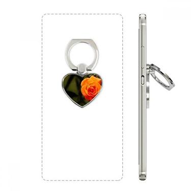 Imagem de Suporte universal para anel de telefone com flores e folhas verdes escuras laranja