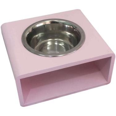 Imagem de Comedouro Individual Modern Rosa para Cães e Gatos - Tam. G