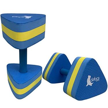 Imagem de Par de Halteres Hidroginástica em EVA DF1093-A G 3 a 4kg Azul/Amarelo