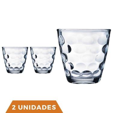Imagem de Kit Com 2 Copos de Vidro Transparente 250ML Bangkok Redondo