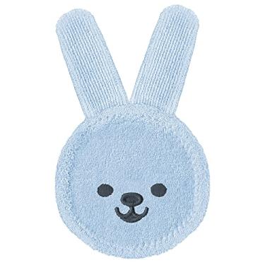 Imagem de MAM Baby 1 Luva para Cuidado Oral - Oral Care Rabbit - Com Orelhas de Microfibra Para Limpeza e Massagem de Gengivas para Crianças 0+ Meses, Azul