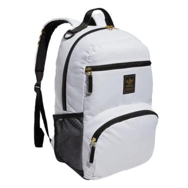 Imagem de adidas Originals Mochila National 2.0, Branco/dourado metálico, One Size, Mochila National 2.0
