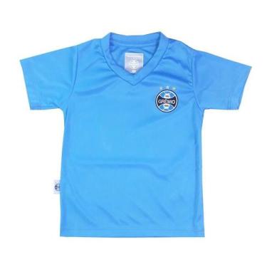 Imagem de Camisa Infantil Grêmio Azul Gola V Oficial - Revedor
