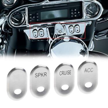 Imagem de FINMOKAL Tampa Do Interruptor Do Painel Escovado Cromado Para Harley-Davidson Electra Glide Classic 96-13