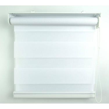 Imagem de Cortina Rolô Double Vision Com Barra Niveladora Crisdan 1,90 Largura X 2,30 Altura Branco