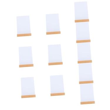 Imagem de SHINEOFI 11 Unidades etiqueta de preço manuscrita Quadro de mensagem reutilizável Quadro de mensagens com suporte sinais de placa sinal de quadro- de mesa sinais de quadro- Vidro