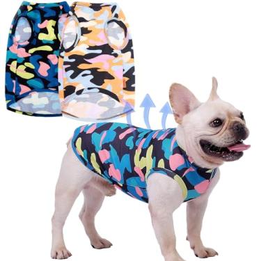 Imagem de Uadonile Camisetas de resfriamento para cães, roupas UV de malha de verão para meninos pequenos, médios grandes, camiseta de sol de secagem rápida para cães, P