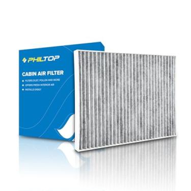 Imagem de PHILTOP Filtro de ar de cabine, ACF006 (CF10709) de substituição para Accent, Tucson, Genesis Coupe, Rio, Sportage, filtro de cabine forte, inclui carvão ativado