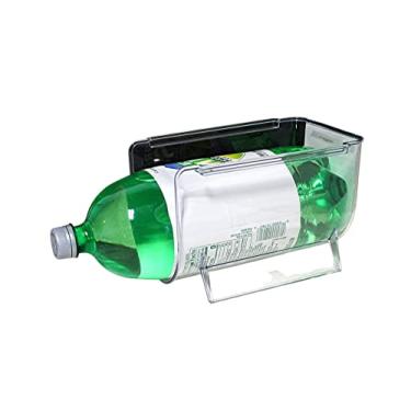 Imagem de DINY Home & Style Stackabale Geladeira e freezer, suporte seguro para garrafa de refrigerante, despensa economizadora de espaço, balcões e armários – Comporta garrafas de 2 litros sem BPA, Clear, 4.5" x 8" x 4", 1